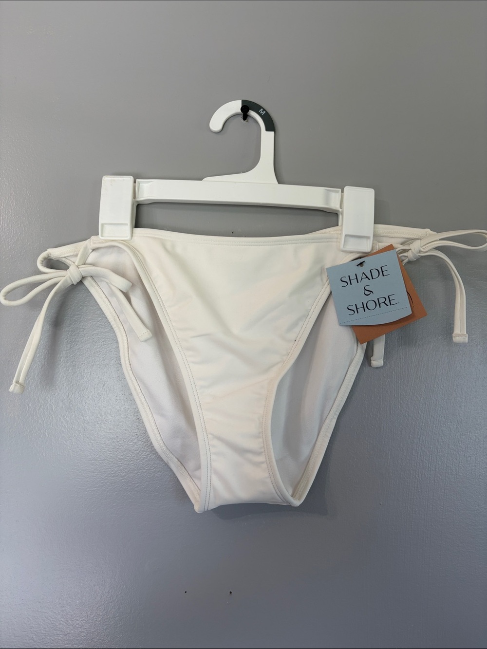 Shade & Shore Cream Tie-Side Bikini Bottom